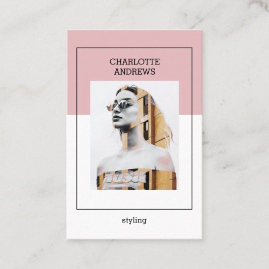 Moderne Foto Visitenkarte 名刺 (正面)