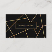Moderne Geometrik Gold Schwarz 名刺 (正面)
