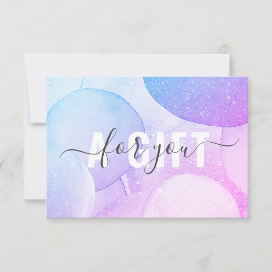 Moderne Glitzer Geschenkgutscheine Flachkarte (正面)