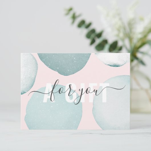 Moderne Glitzer Geschenkgutscheine Flachkarte (スタンド正面)