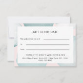 Moderne Glitzer Geschenkgutscheine Flachkarte (裏面)