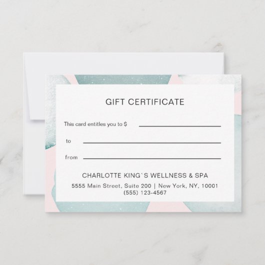 Moderne Glitzer Geschenkgutscheine Flachkarte (裏面)