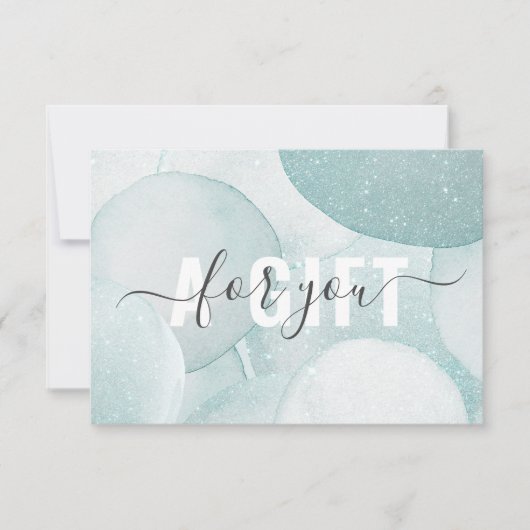 Moderne Glitzer Geschenkgutscheine Flachkarte (正面)