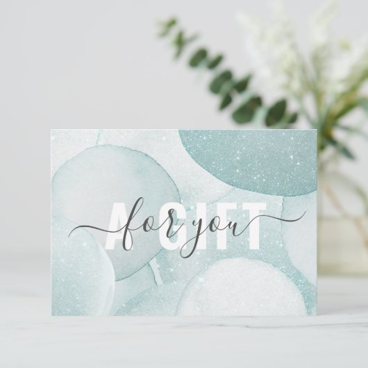 Moderne Glitzer Geschenkgutscheine Flachkarte (スタンド正面)