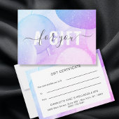 Moderne Glitzer Geschenkgutscheine Flachkarte