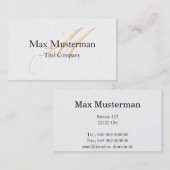 Moderne goldene Monogramm Visitenkarte 名刺 (正面/裏面)