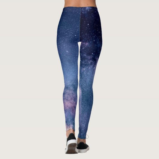Moderne Leggings | blaues Universum, Kosmos,Sterne レギンス (裏面)