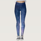 Moderne Leggings | blaues Universum, Kosmos,Sterne レギンス (正面)
