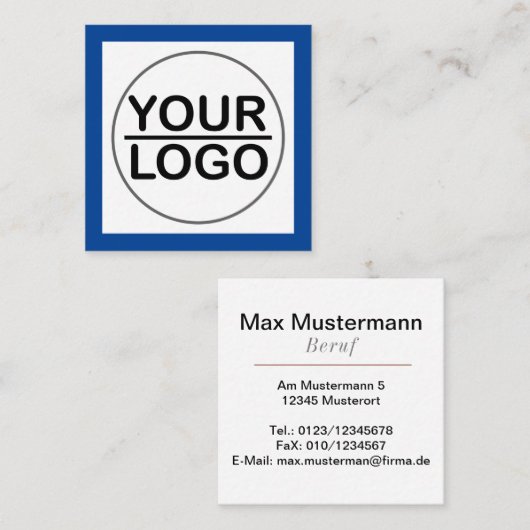 Moderne LOGO スクエア名刺 (正面/裏面)