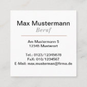 Moderne LOGO スクエア名刺 (裏面)