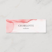 Moderne, minimale Salon-Visitenkarte, Aquarell スキニー名刺 (正面)