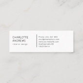 Moderne, minimale Salon-Visitenkarte, Aquarell スキニー名刺 (裏面)