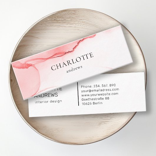 Moderne, minimale Salon-Visitenkarte, Aquarell スキニー名刺
