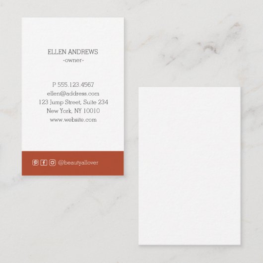 Moderne Minimale Visitenkarte 名刺 (正面/裏面)