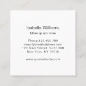 Moderne Punkte Schwarz Gold ( Imitat) Visitenkarte スクエア名刺 (裏面)