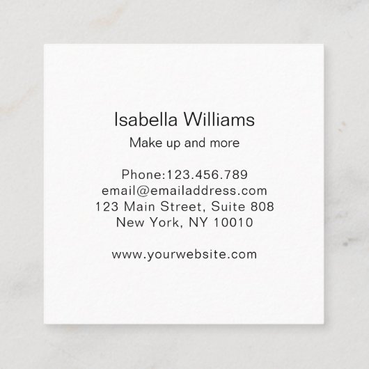 Moderne Punkte Schwarz Gold ( Imitat) Visitenkarte スクエア名刺 (裏面)