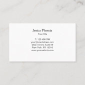 Moderne Schwarz Struktur Gold-Kreis (Imitat) 名刺 (裏面)