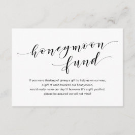 Moderne schwarze Schriftart, Hochzeits- und Flitte エンクロージャーカード