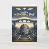 Moderne Train Streamline Memorial Day カード (正面)
