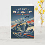 Moderne Transportation Tribute Memorial Day  カード (黄色い花)