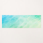 Moderne Watercolour Grün Mint ヨガマット (正面(横))