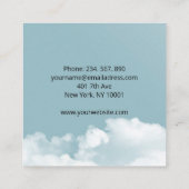 Moderne Wolken Himmel スクエア名刺 (裏面)