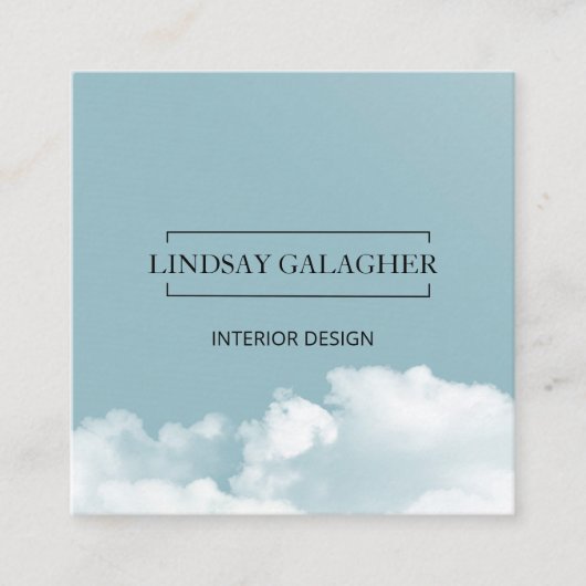 Moderne Wolken Himmel スクエア名刺 (正面)