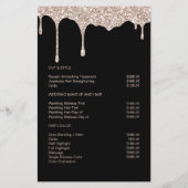 Moderner Glamour  Beige Gold Schwarz Glitter チラシ (裏面)