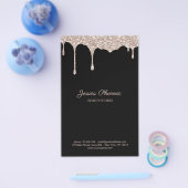 Moderner Glamour  Beige Gold Schwarz Glitter チラシ (シングル)