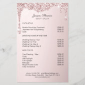 Moderner Glamour Rosa Glitzer sinkt チラシ (正面)