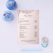 Moderner Glamour Rosa Glitzer sinkt チラシ (シングル)