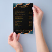 Moderner Marmor Glitzer Salon Preisliste Flyer チラシ (ハンドル)