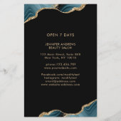 Moderner Marmor Glitzer Salon Preisliste Flyer チラシ (裏面)