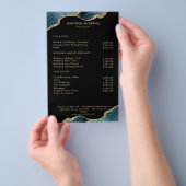 Moderner Marmor Glitzer Salon Preisliste Flyer チラシ (ハンドル)