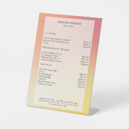 Moderner Salon Price Sockelschild 台座サイン