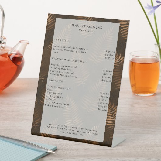 Moderner Salon Price Sockelschild 台座サイン (インサイチュ)