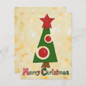 Moderner Weihnachtsbaum シーズンカード (正面/裏面)