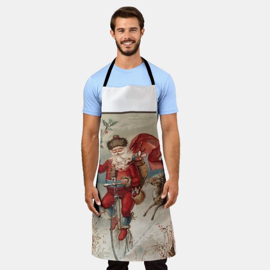 moderner Weihnachtsmann エプロン (着用した状態)