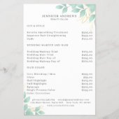 Moderner, Weiss-Grün Leafy Flyer チラシ (正面)