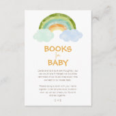 Modernes Dinosaurier-Regenbogen-Baby-Shower-Buch f エンクロージャーカード (正面)