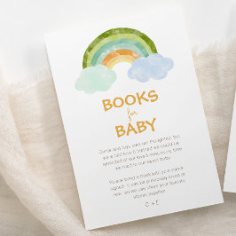 Modernes Dinosaurier-Regenbogen-Baby-Shower-Buch f エンクロージャーカード