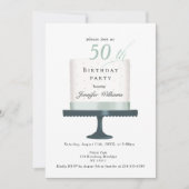 Modernes, elegante Einladung zum Geburtstag 招待状 (正面)