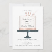 Modernes, elegante Einladung zum Geburtstag 招待状 (正面)