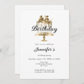 Modernes, elegantes 45. Einladung zum Geburtstag 招待状 (正面/裏面)