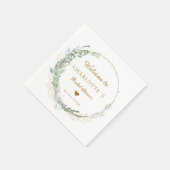 Modernes, elegantes Eukalyptus-Brautparty Serviett スタンダードカクテルナプキン (角)