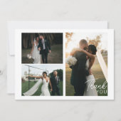 Modernes Minimalistisches 3 Fotos Vielen Dank サンキューカード (正面)