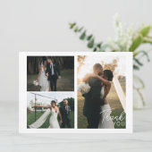 Modernes Minimalistisches 3 Fotos Vielen Dank サンキューカード (スタンド正面)