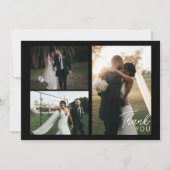 Modernes Minimalistisches  3 Fotos Vielen Dank     サンキューカード (正面)