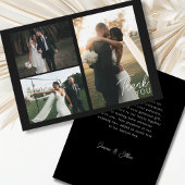 Modernes Minimalistisches  3 Fotos Vielen Dank     サンキューカード