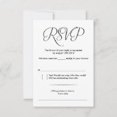 Modernes rustikales Hochzeits-RSVP-Kartendesign v1 招待状 (正面)